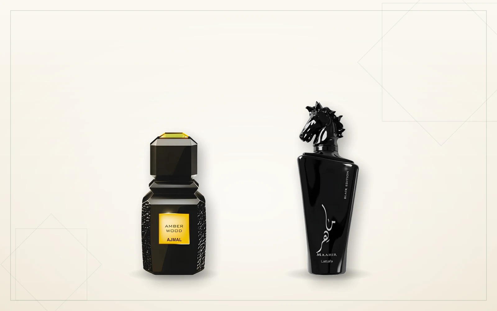 Ajmal Amber Wood y Lattafa Maahir Black, dos perfumes árabes amaderados con perfiles muy distintos