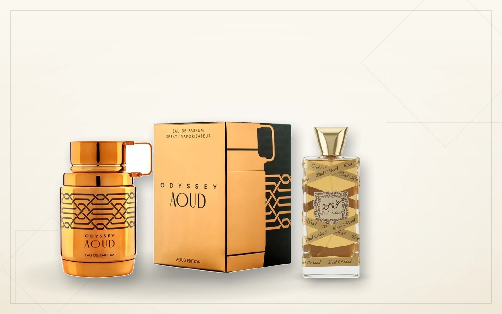 Armaf Odyssey Aoud y Lattafa Oud Mood, dos perfumes árabes de azafrán con oud