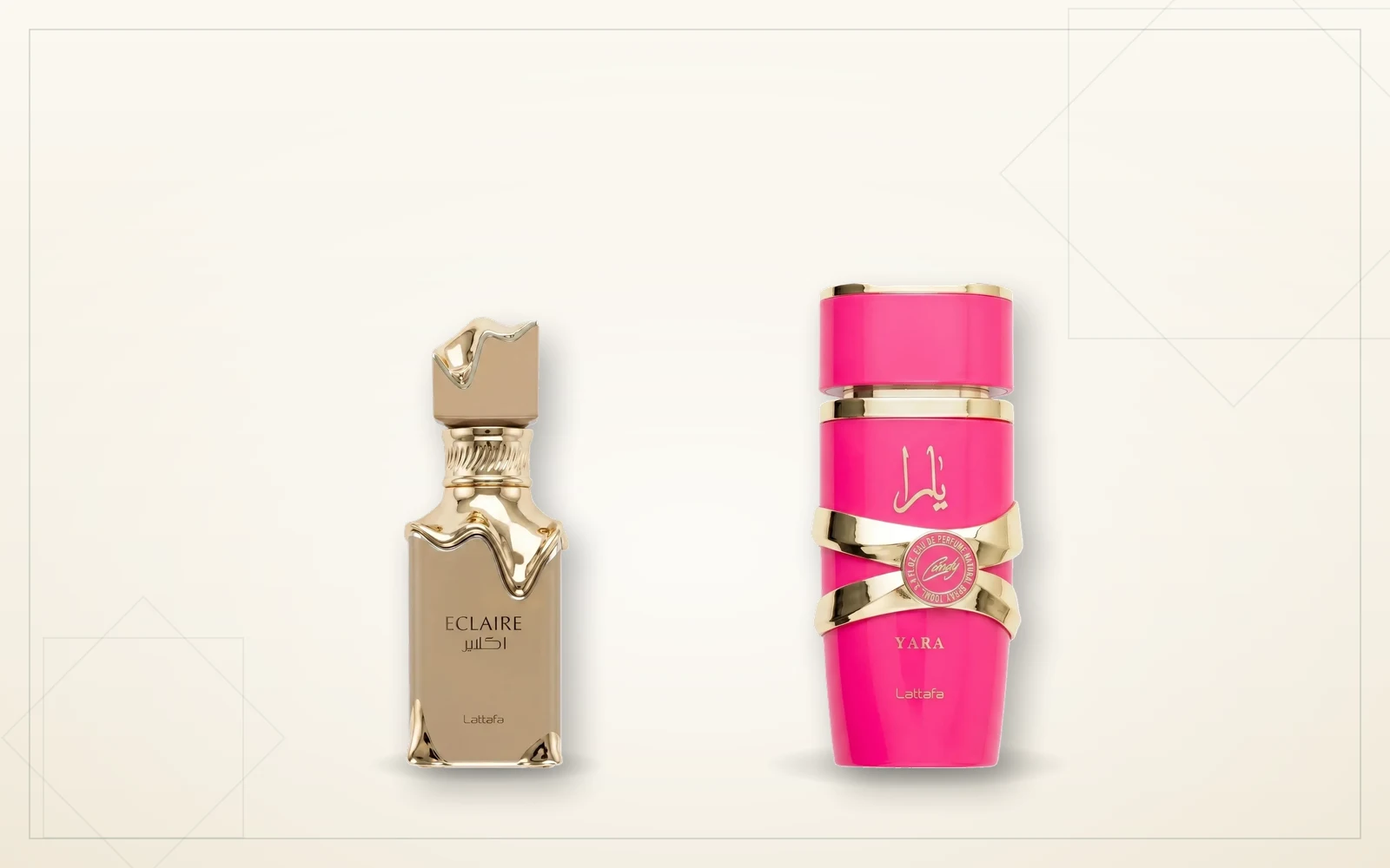 Lattafa Eclaire y Lattafa Yara Candy, dos perfumes árabes dulces gourmand con caramelo y vainilla