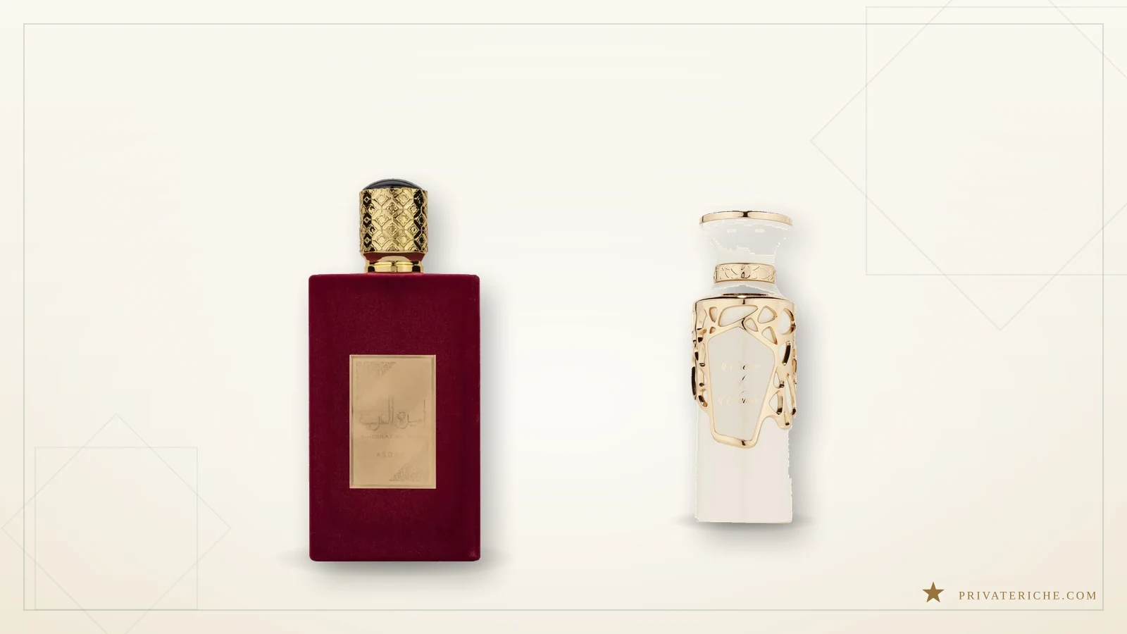Asdaaf Ameerat Al Arab y Fragrance World Creme of Clouds, dos perfumes árabes por menos de 30 € para el amigo invisible
