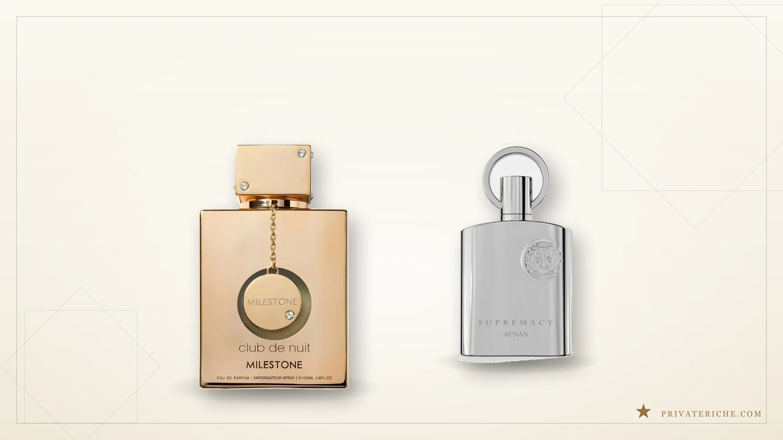 Armaf Club de Nuit Milestone y Afnan Supremacy Silver, dos perfumes árabes de la misma gama de precio con perfiles opuestos: marino fresco y frutal ahumado