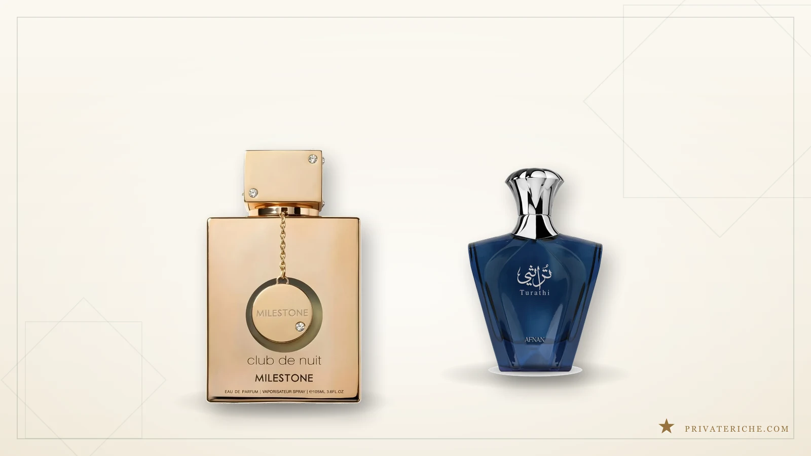 Armaf Club de Nuit Milestone y Afnan Turathi Blue, dos perfumes árabes frescos que admiten una aplicación más generosa