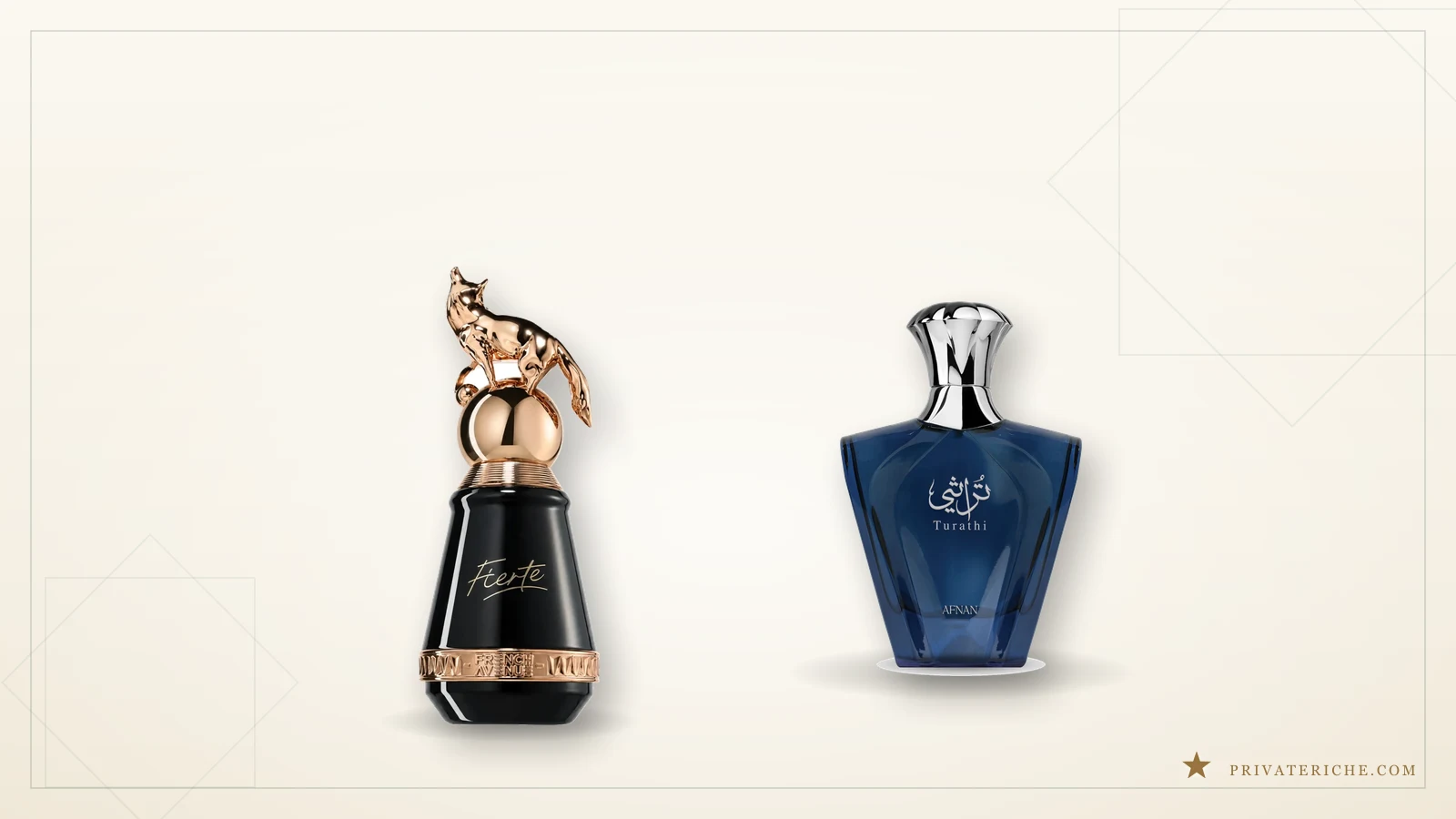French Avenue Fierté y Afnan Turathi Blue, dos perfumes árabes de la gama premium del catálogo de Private Riche