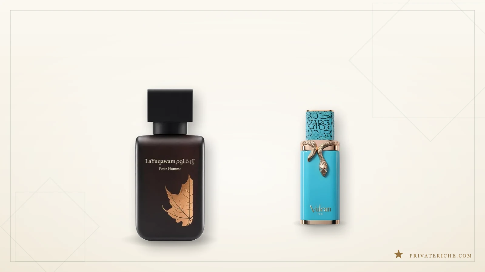 Rasasi La Yuqawam y French Avenue Vulcan Feu, dos perfumes árabes del catálogo de Private Riche