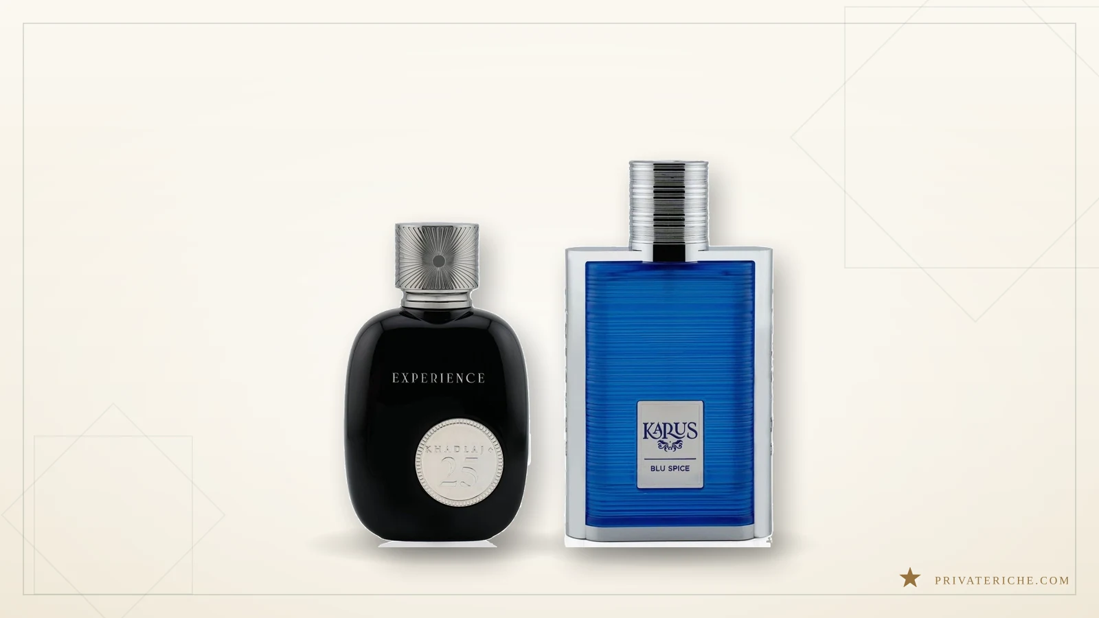 Khadlaj 25 Experience y Khadlaj Karus Blu Spice, dos perfiles masculinos opuestos del catálogo de la marca