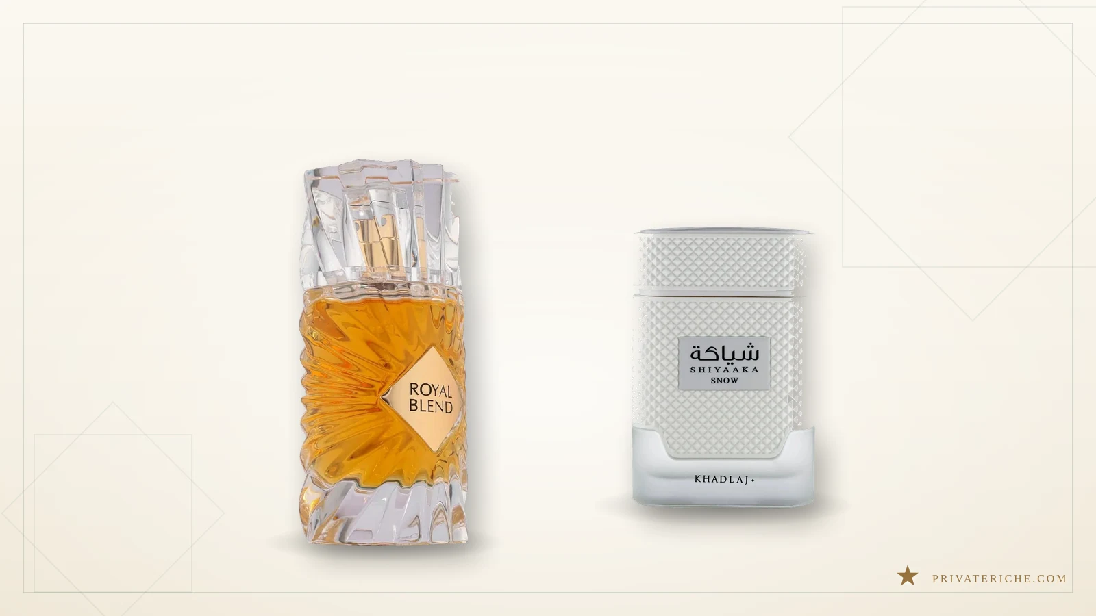 French Avenue Royal Blend y Khadlaj Shiyaaka Snow, el más especiado y el más discreto de esta selección de perfumes árabes unisex