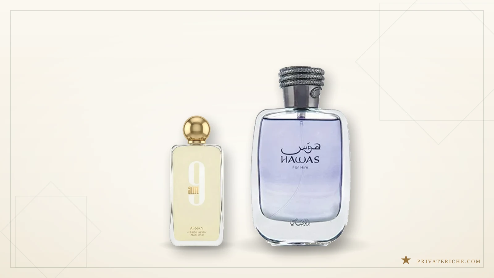 Afnan 9am y Rasasi Hawas, dos perfumes árabes cítrico-acuáticos recomendados para el verano