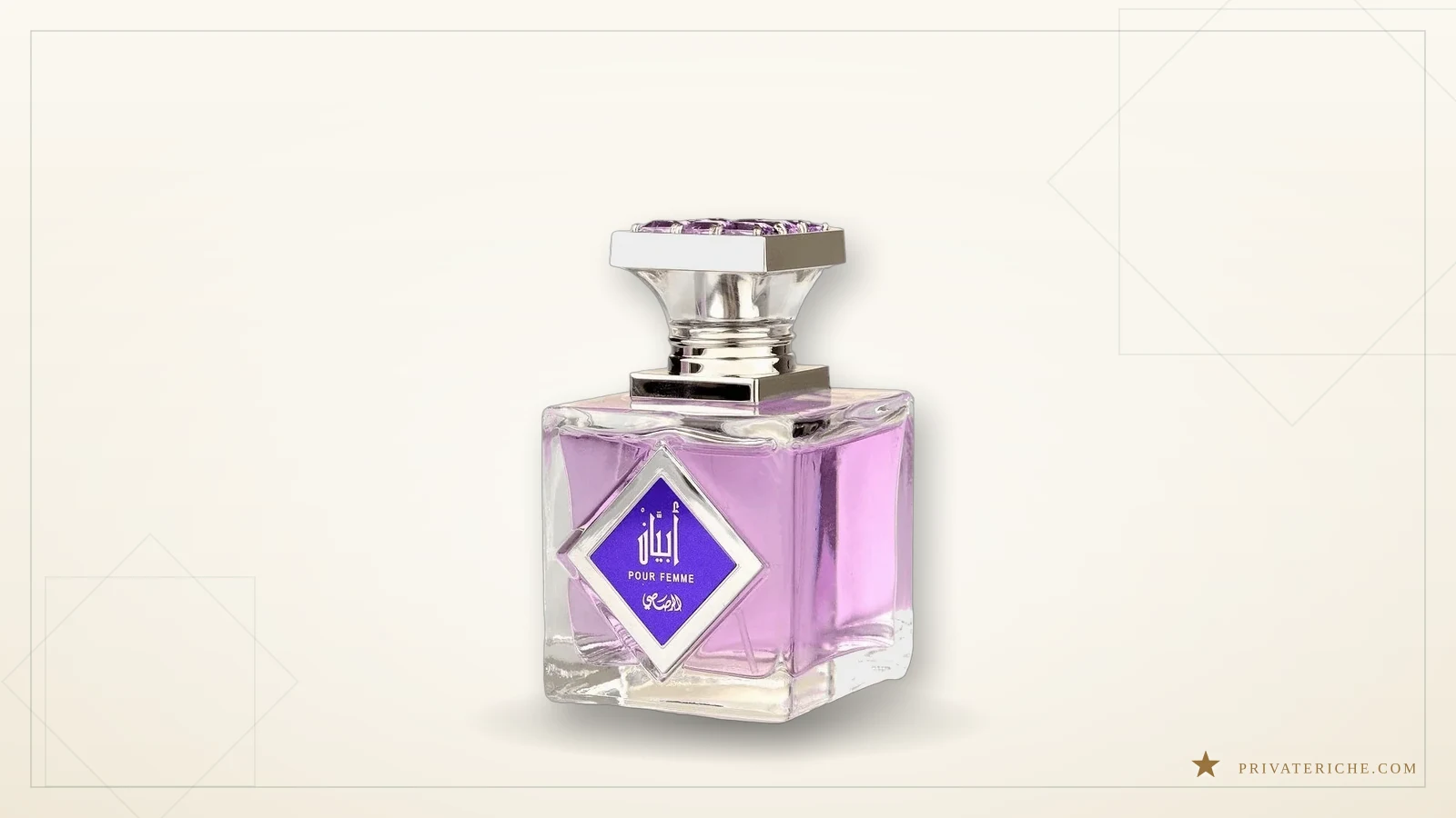 Abyan for Her de Rasasi, uno de los perfumes con más precio por mililitro de todo el catálogo de Private Riche