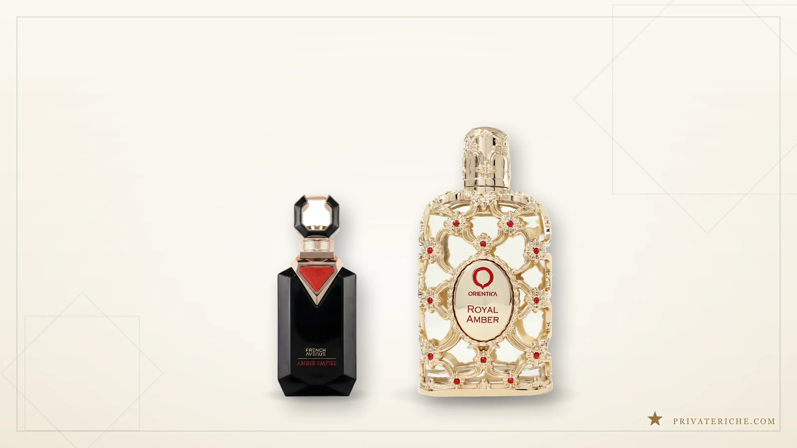 French Avenue Amber Empire y Orientica Royal Amber, dos perfumes árabes de ámbar recientes