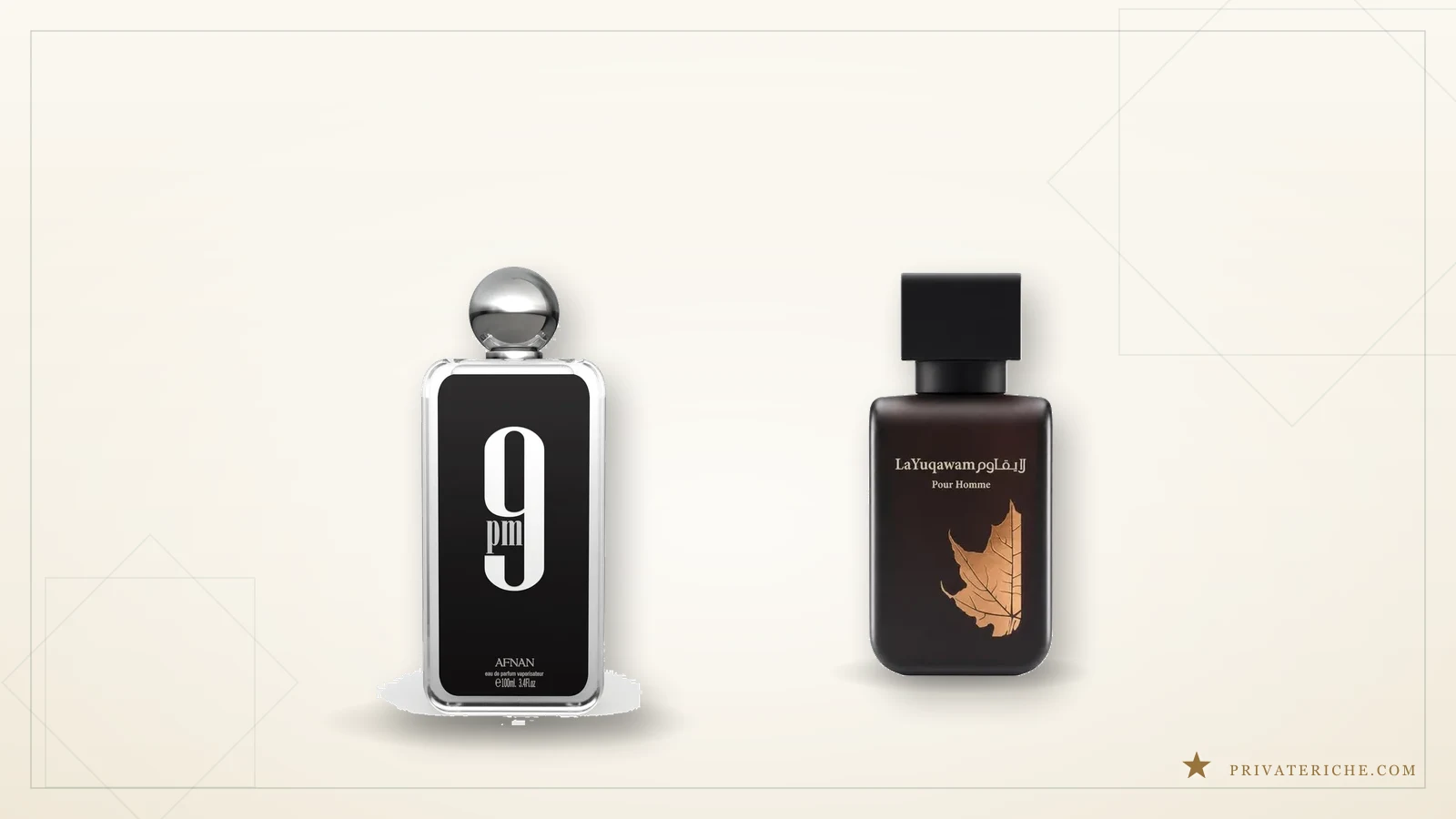 Afnan 9PM y Rasasi La Yuqawam, dos perfumes árabes de alta proyección recomendados para la noche