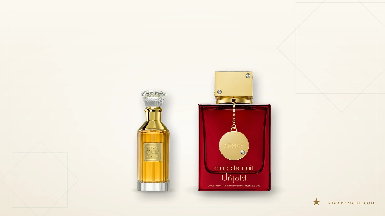 Lattafa Velvet Oud y Armaf Club de Nuit Untold, un oud animálico y un ámbar floral recomendados para la noche
