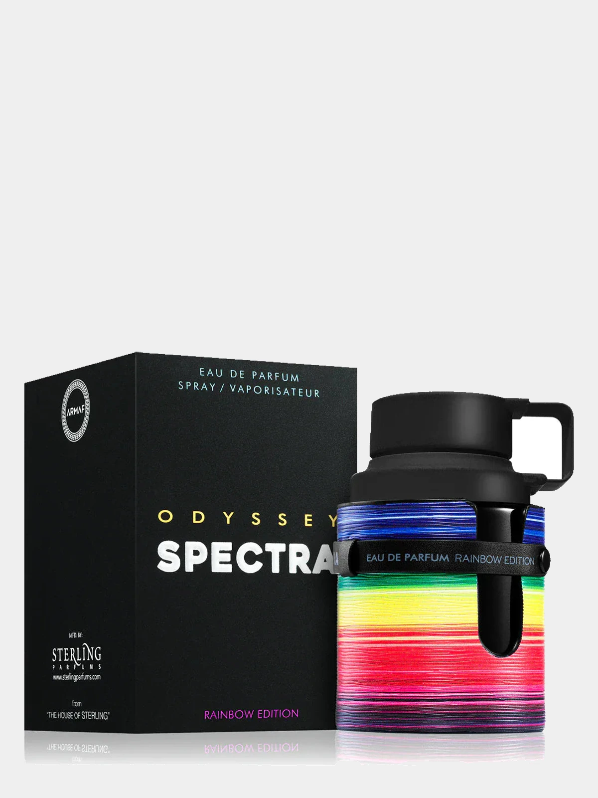 Armaf Odyssey Spectra · Eau de Parfum 100 ml · Unisex — frasco junto a su caja
