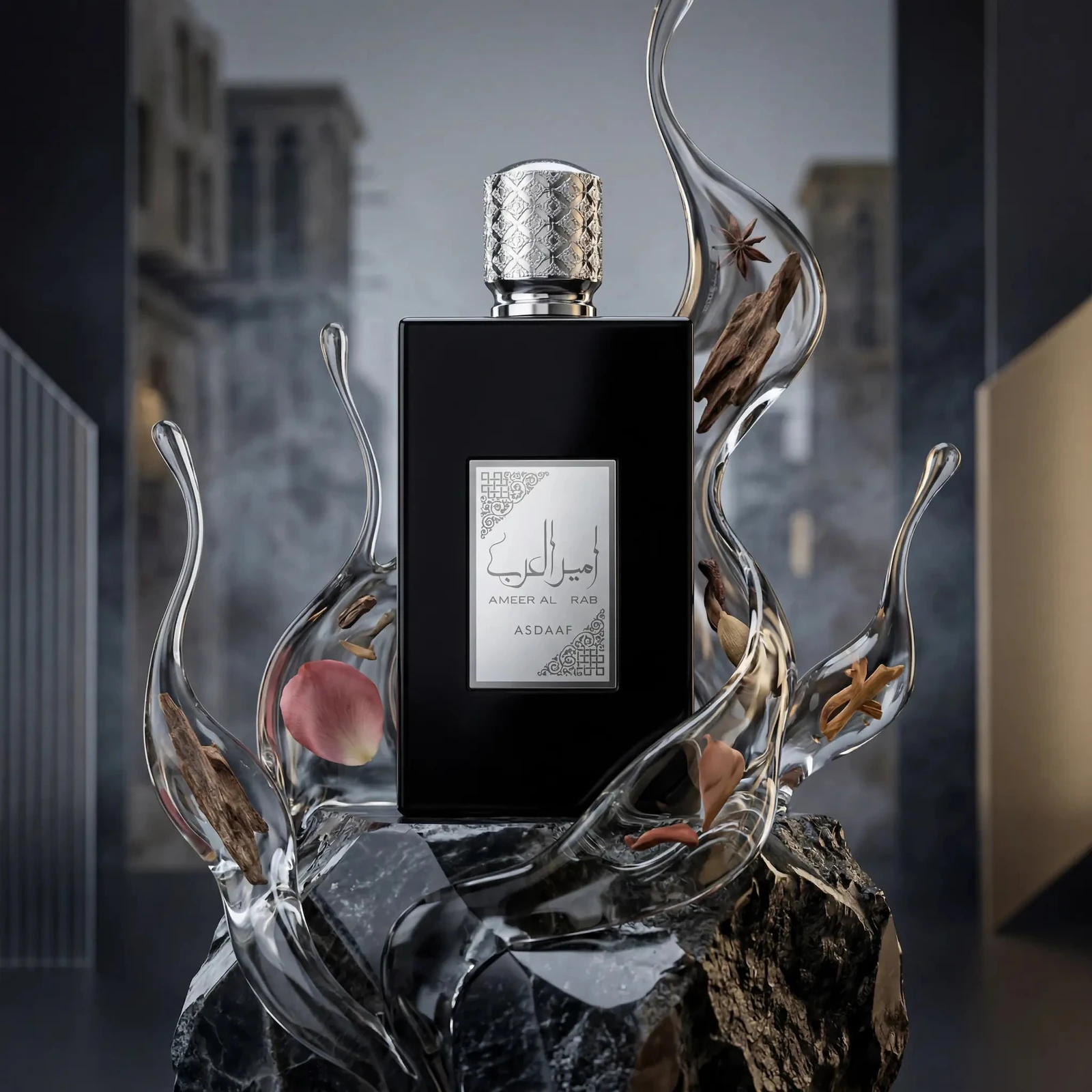 Asdaaf Ameer Al Arab (Príncipe de Arabia) · 100 ml · Unisex — el frasco fotografiado en una escena de ambiente