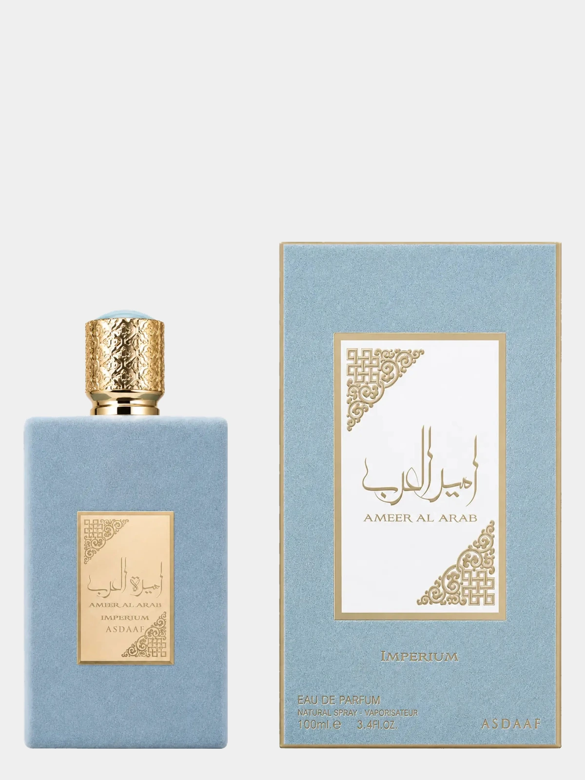Asdaaf Ameer Al Arab Imperium (Príncipe de Arabia) · 100 ml · para Hombre — frasco junto a su caja