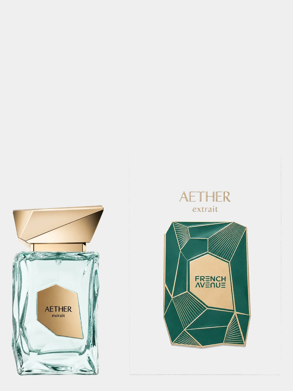 French Avenue Aether · Extrait de Parfum 100 ml · Unisex — frasco junto a su caja