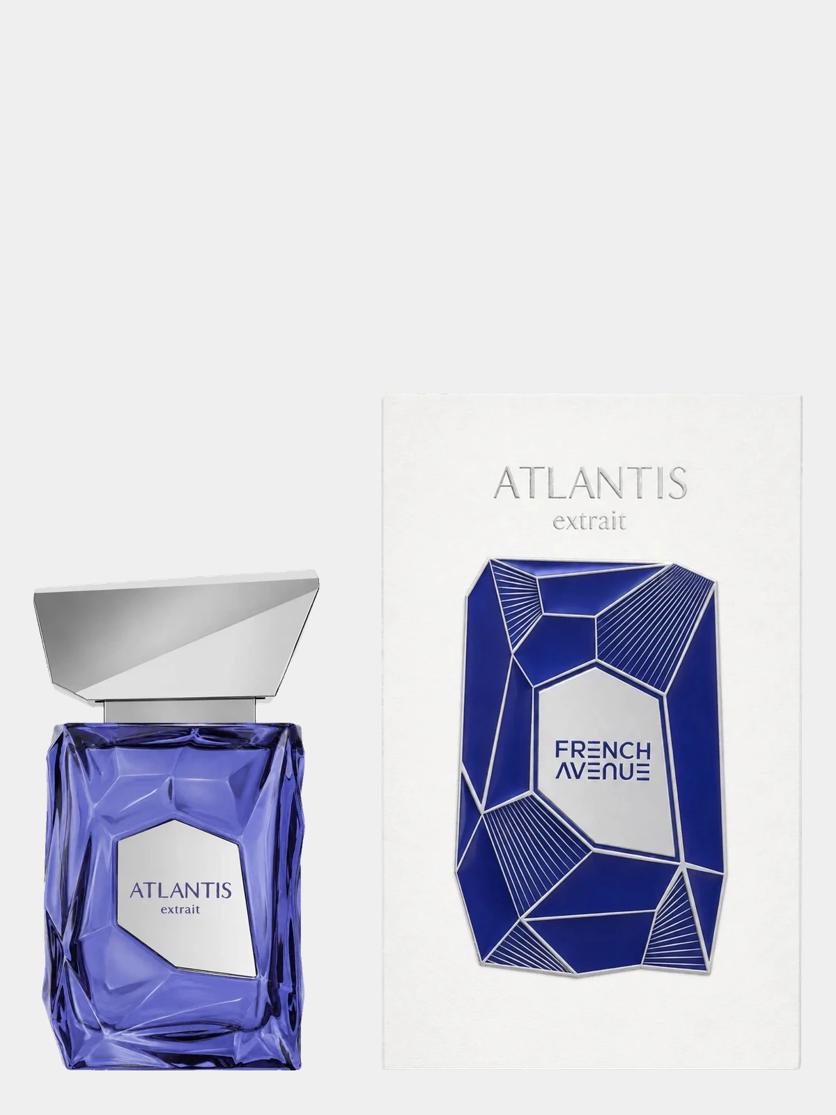 French Avenue Atlantis Extrait · Extrait de Parfum 100 ml · Unisex — frasco junto a su caja