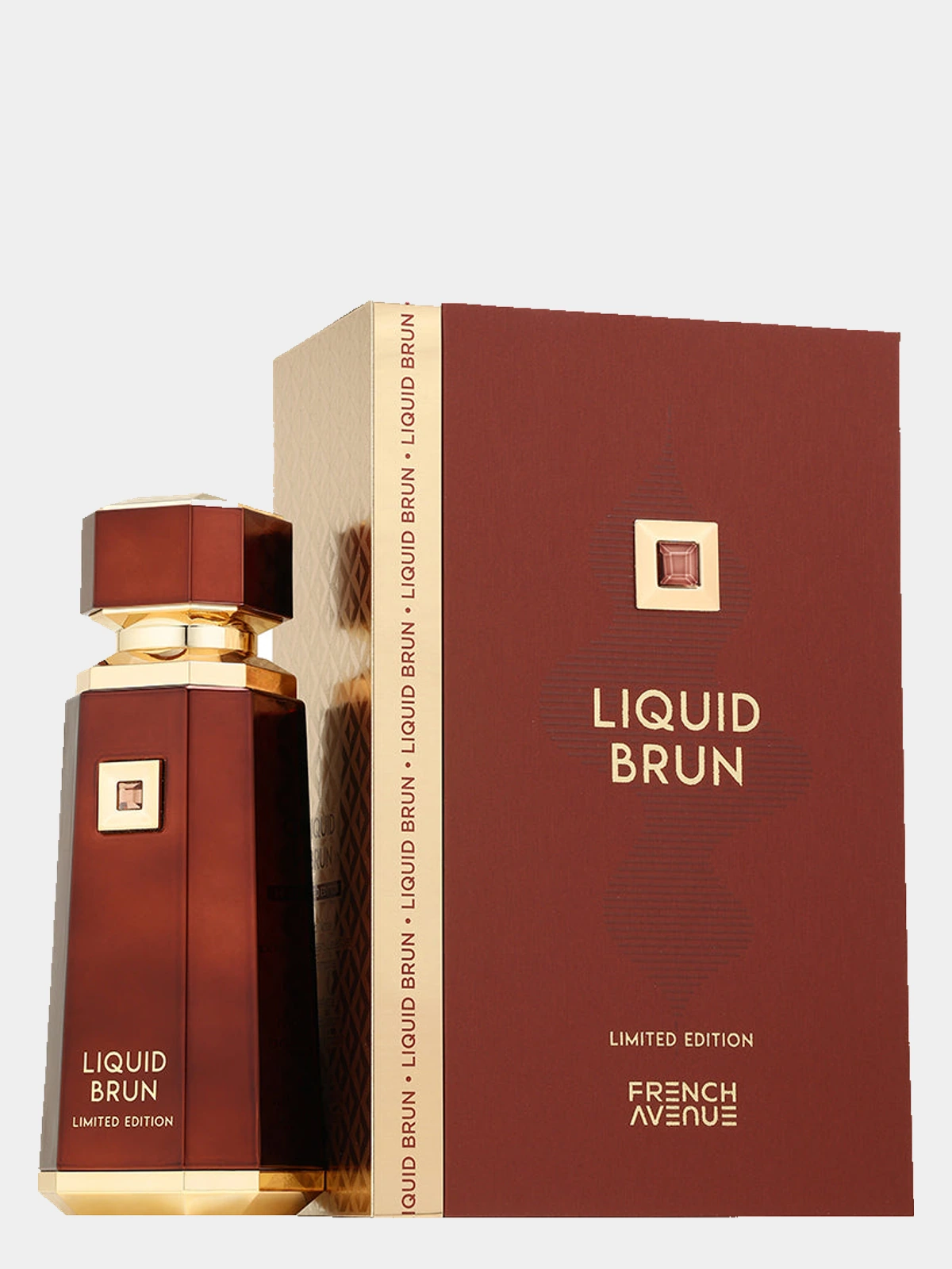 French Avenue Liquid Brun Limited Edition · Extrait de Parfum 150 ml · Unisex — frasco junto a su caja