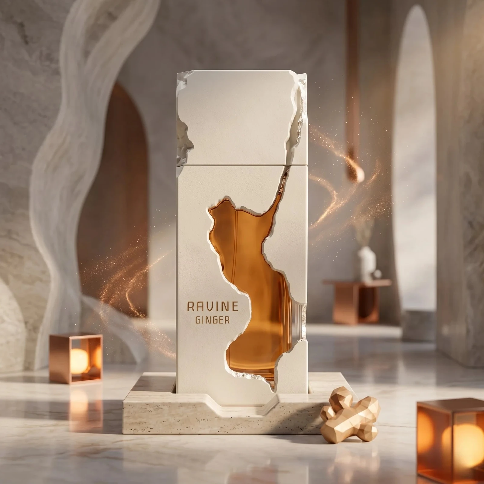 French Avenue Ravine Ginger · 100 ml · Unisex — el frasco fotografiado en una escena de ambiente