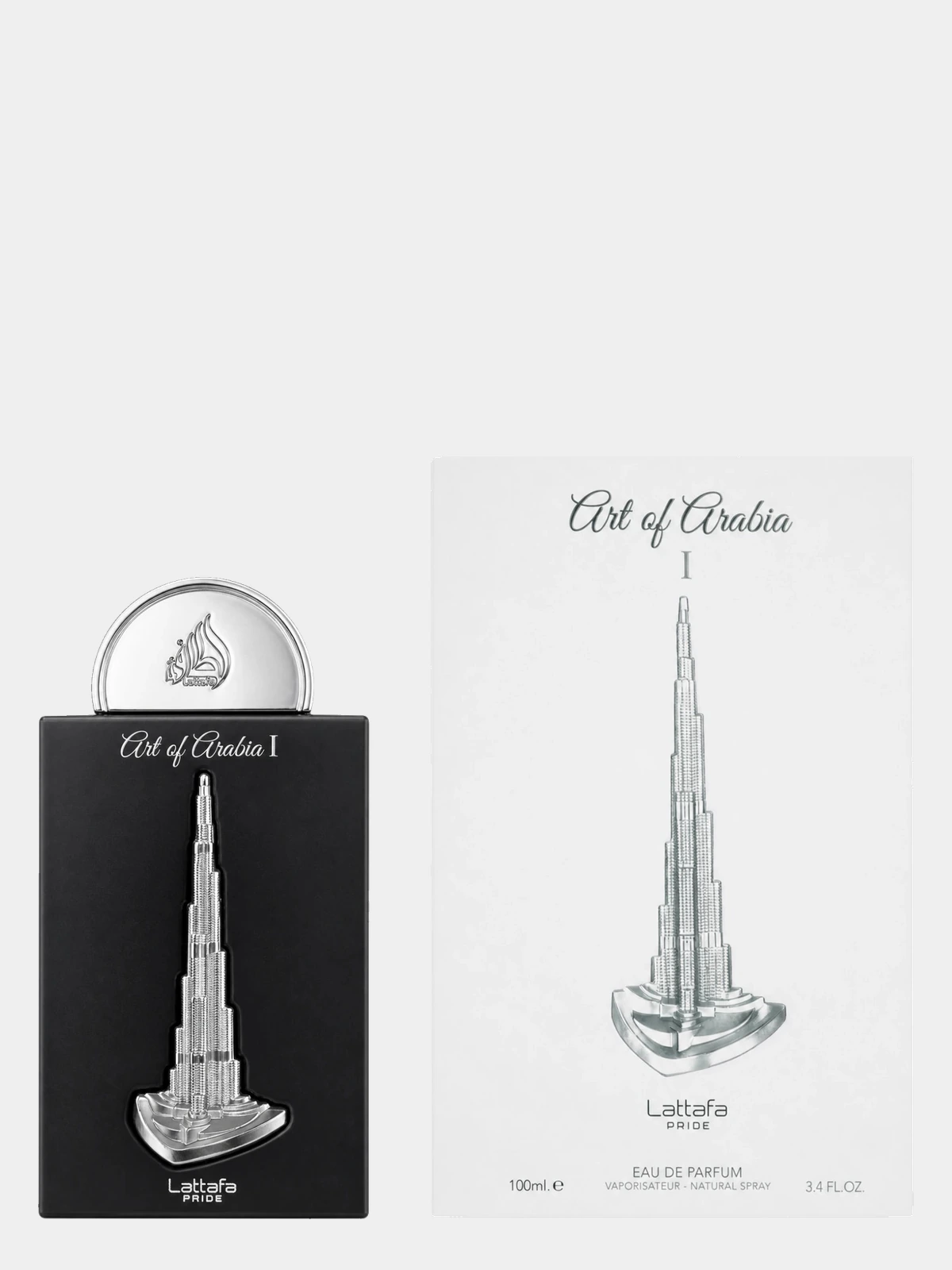 Lattafa Art of Arabia I · Eau de Parfum 100 ml · para Hombre — frasco junto a su caja