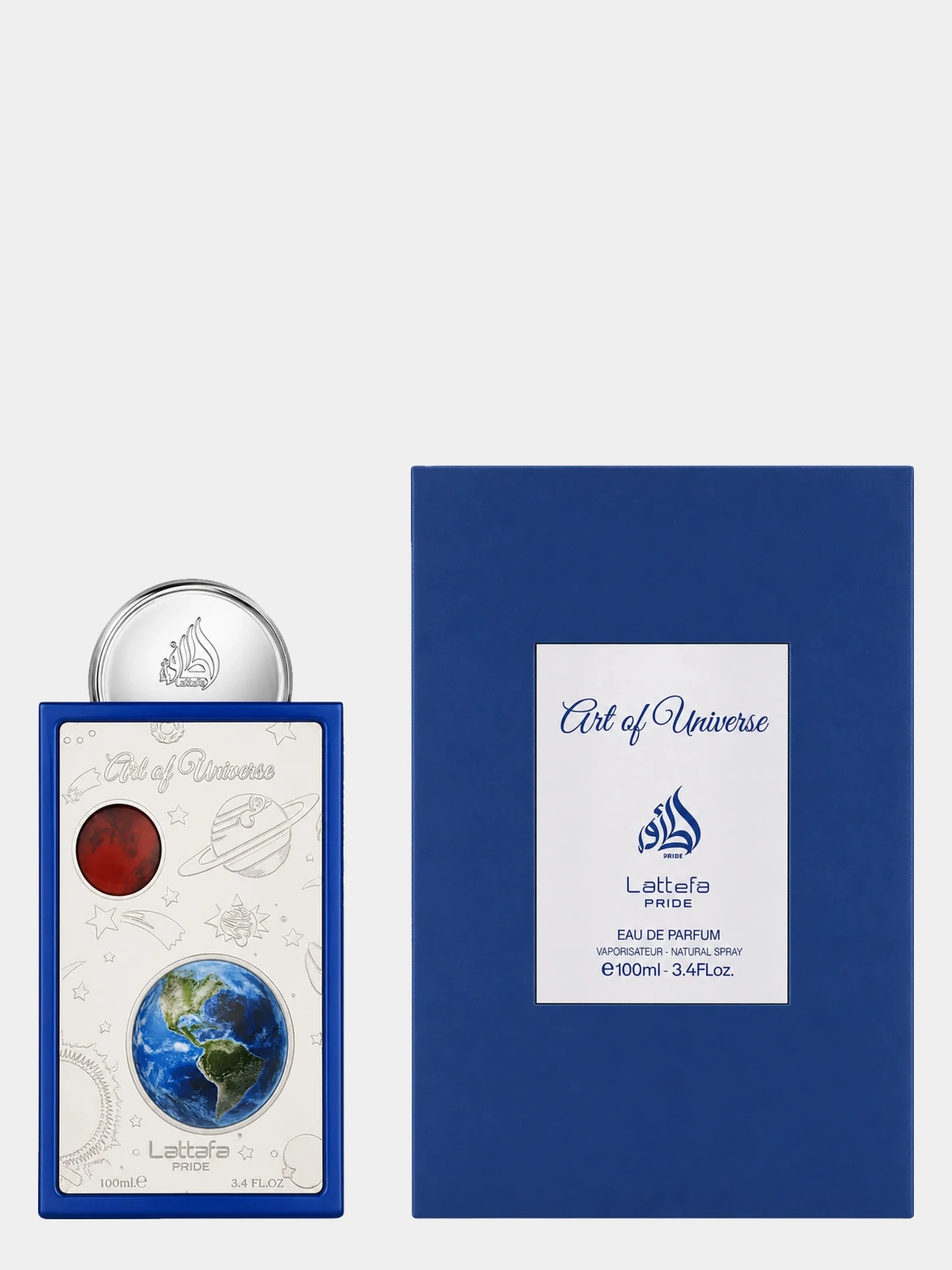 Lattafa Art of Universe · Eau de Parfum 100 ml · Unisex — frasco junto a su caja