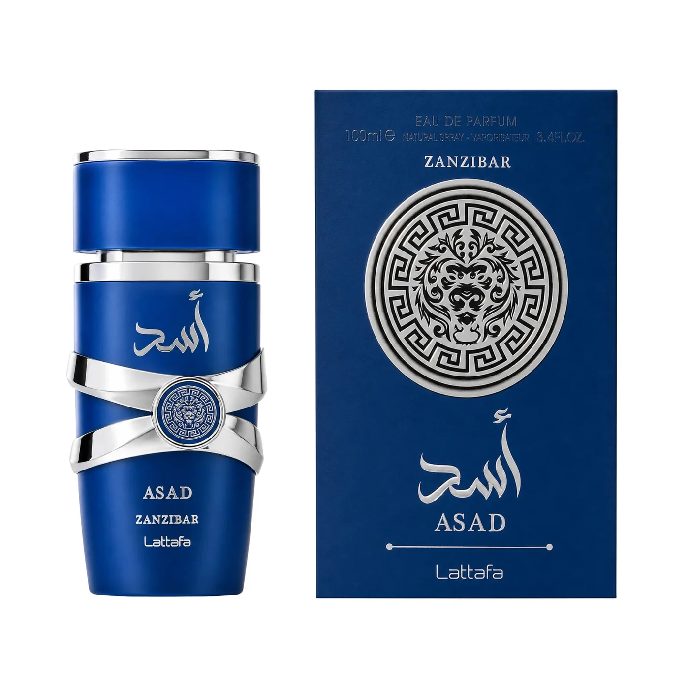 Lattafa Asad Zanzibar · 100 ml · para Hombre — la caja del producto