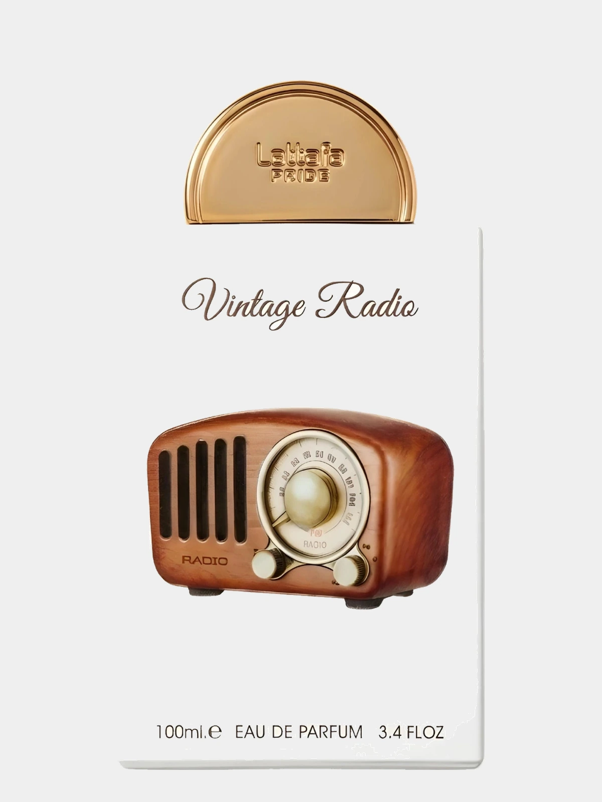 Lattafa Vintage Radio · Pack Regalo Árabe — frasco de frente