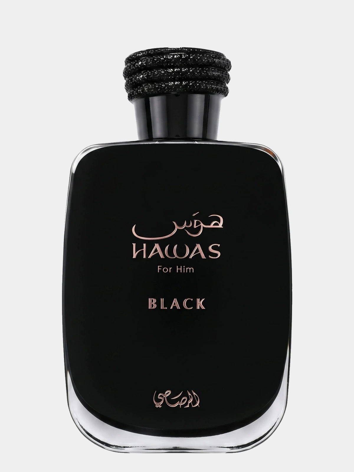 Rasasi Hawas Black · Eau de Parfum 100 ml · para Hombre — frasco de frente