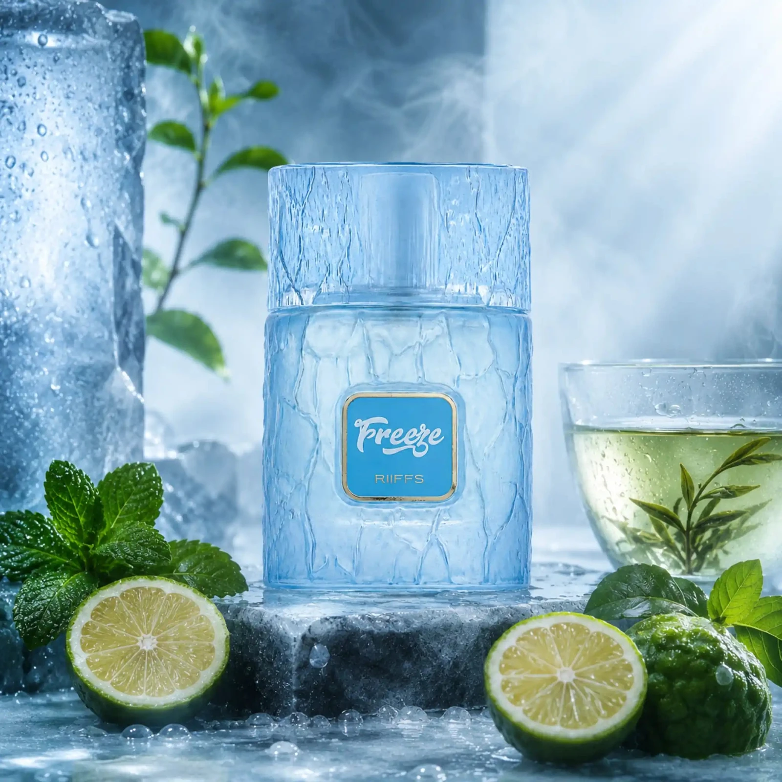 Riiffs Freeze · 100 ml · Unisex — el frasco fotografiado en una escena de ambiente